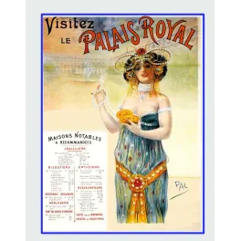 Affiche vintage Palais Royal Paris – Pub Belle Époque signée PAL