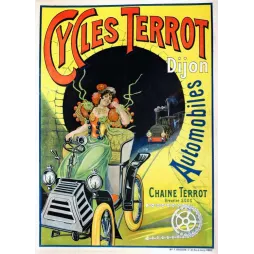 Affiche vintage Cycles Terrot Dijon – Automobile et cycle