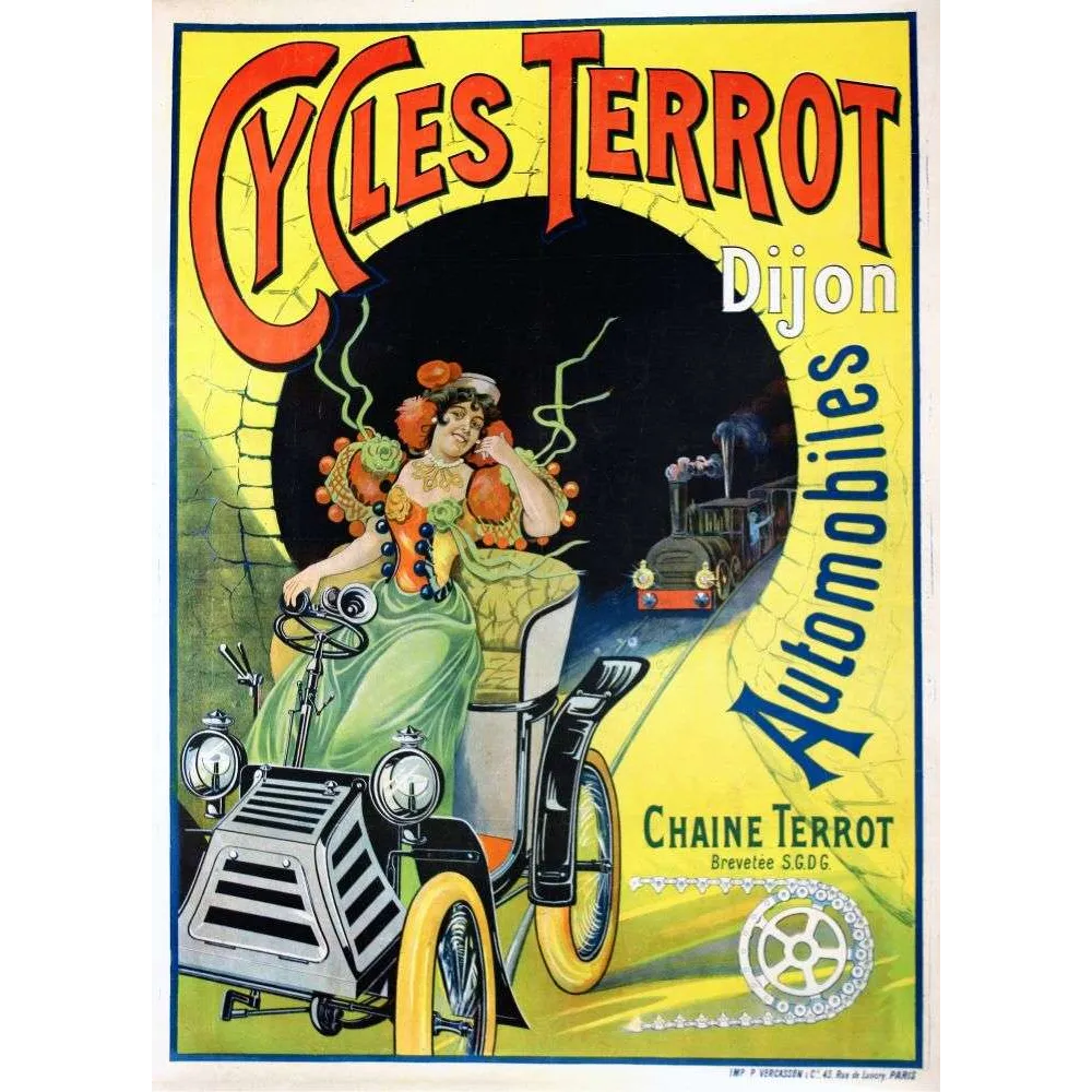 Affiche vintage Cycles Terrot Dijon – Automobile et cycle Affiche vintage Cycles Terrot Dijon – Automobile et cycle