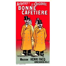 Affiche vintage Chicorée Bonne Cafetière Henri Facq – Pub Nord