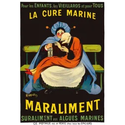 Affiche vintage Maraliment Cure Marine Cappiello – Pub santé