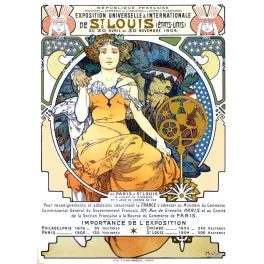 Affiche Exposition Universelle Saint-Louis 1904 – Mucha Art Nouveau