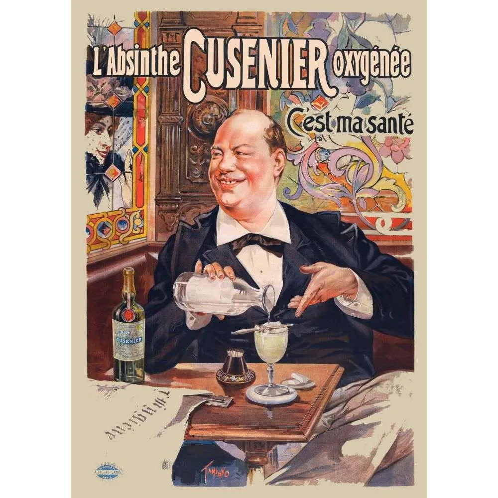 Absinthe Cusenier Oxygénée Tamagno – Pub café Belle Époque