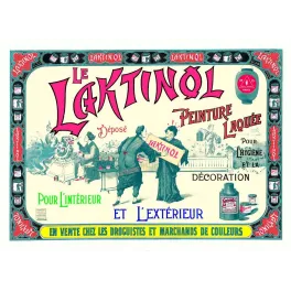 Affiche vintage Laktinol peinture laquée hygiène décoration – Pub orientaliste XIXe