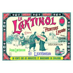 Affiche vintage Laktinol peinture laquée hygiène décoration – Pub orientaliste XIXe