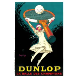 Pub vintage Dunlop Tennis – La Balle des Champions années 1920