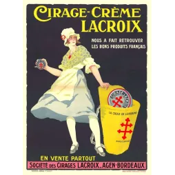 Pub vintage Cirage Lacroix – Produit français Agen Bordeaux
