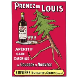 Pub vintage Apéritif Louis Goudron Norvège – Cognac Charente