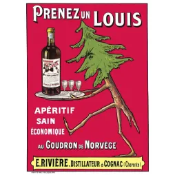 Pub vintage Apéritif Louis Goudron Norvège – Cognac Charente
