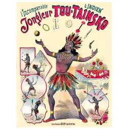 Affiche ancienne Jongleur Tou-Tainsko – Cirque XIXe