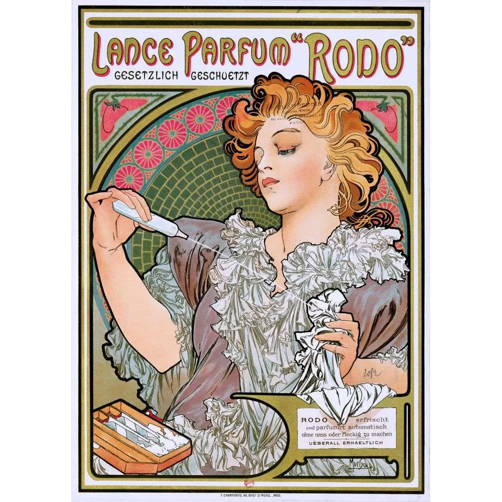 Pub vintage Lance Parfum Rodo – Art Nouveau Paris