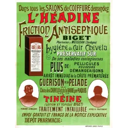 Pub vintage Héadine Friction Antiseptique – Cheveux Mussidan