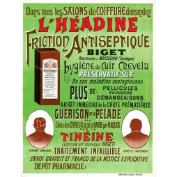 Pub vintage Héadine Friction Antiseptique – Cheveux Mussidan