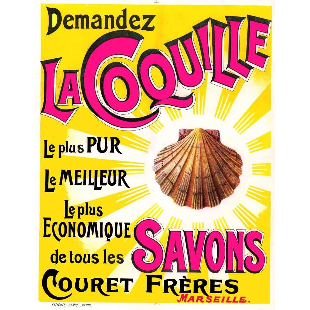 Pub vintage Savon La Coquille – Couret Frères Marseille