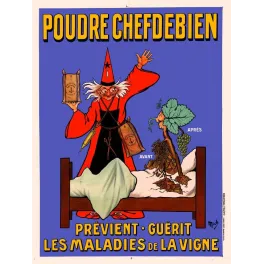 Pub vintage Poudre Chefdebien – Maladies de la vigne début XXe