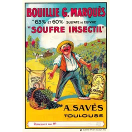 Pub vintage Bouillie Marquès Soufre Insectil – Vigne Toulouse