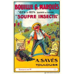 Pub vintage Bouillie Marquès Soufre Insectil – Vigne Toulouse