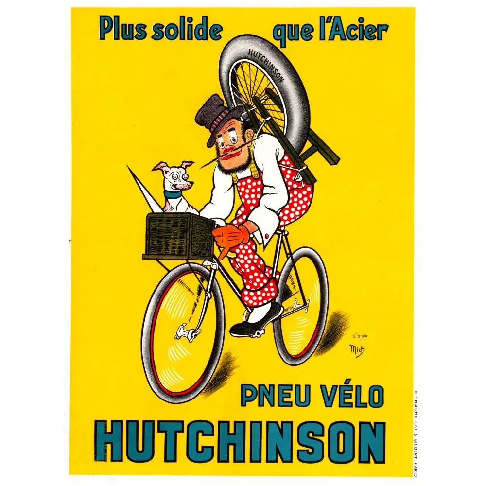 Pub vintage Pneu Vélo Hutchinson – Plus solide que l'acier Mich Pub vintage Pneu Vélo Hutchinson – Plus solide que l'acier Mich