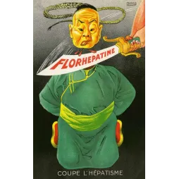 Florhepatine – pub vintage médicament hépatique XXe siècle