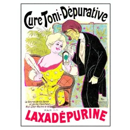 Laxadépurine – pub vintage cure dépurative Belle Époque