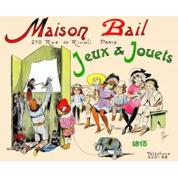 Maison Bail Jouets Paris 1913 – pub vintage enfants Belle Époque