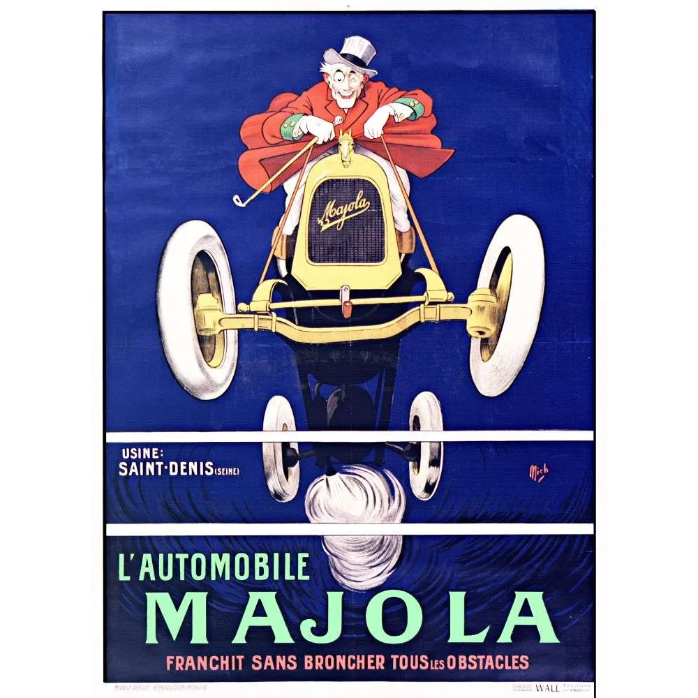 Automobile Majola – pub vintage voiture années 1910 Mich