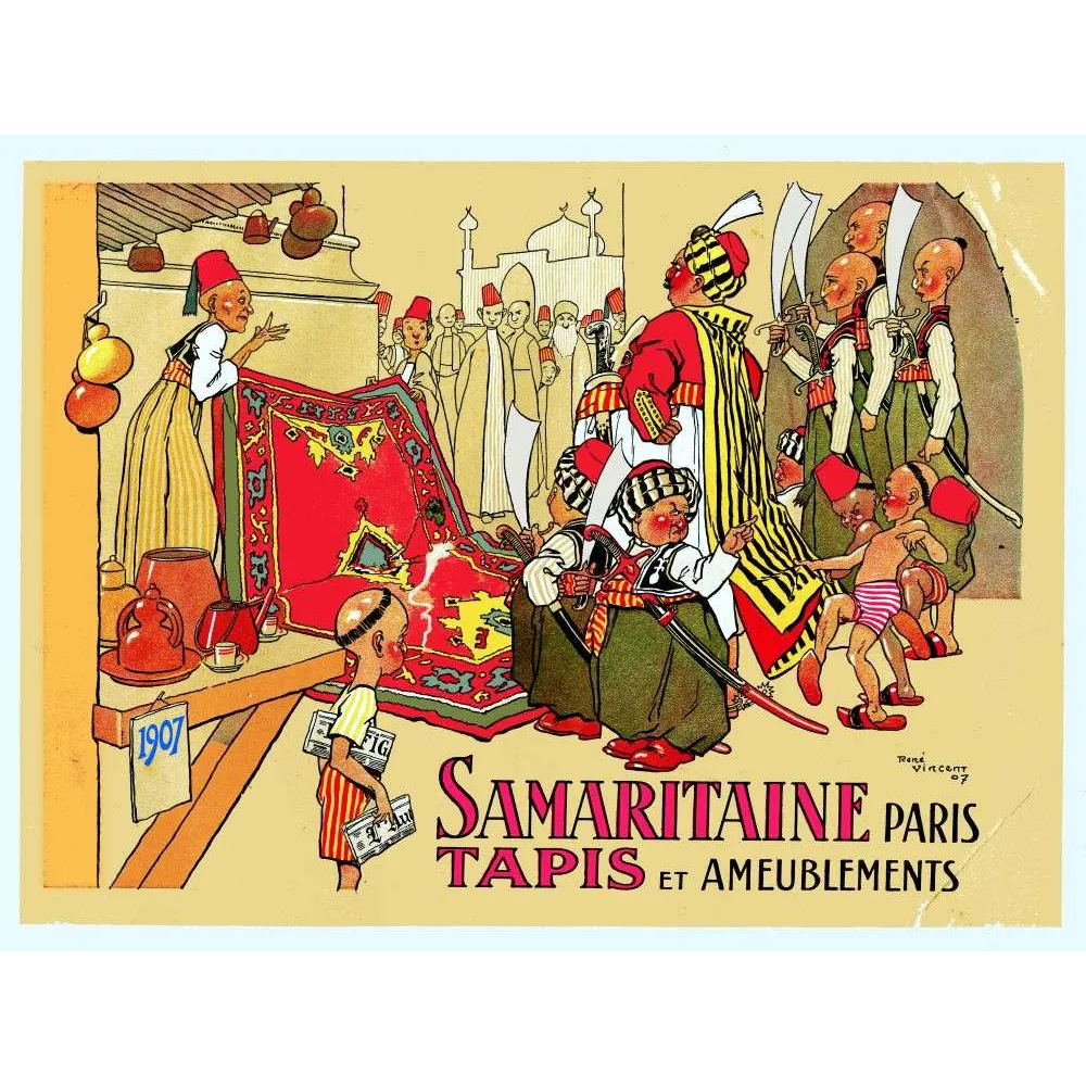 La Samaritaine Tapis Paris 1907 – pub vintage René Vincent La Samaritaine Tapis Paris 1907 – pub vintage René Vincent