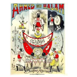 Ahmed Ben Halam Jongleur Algérien – Affiche spectacle Belle Époque