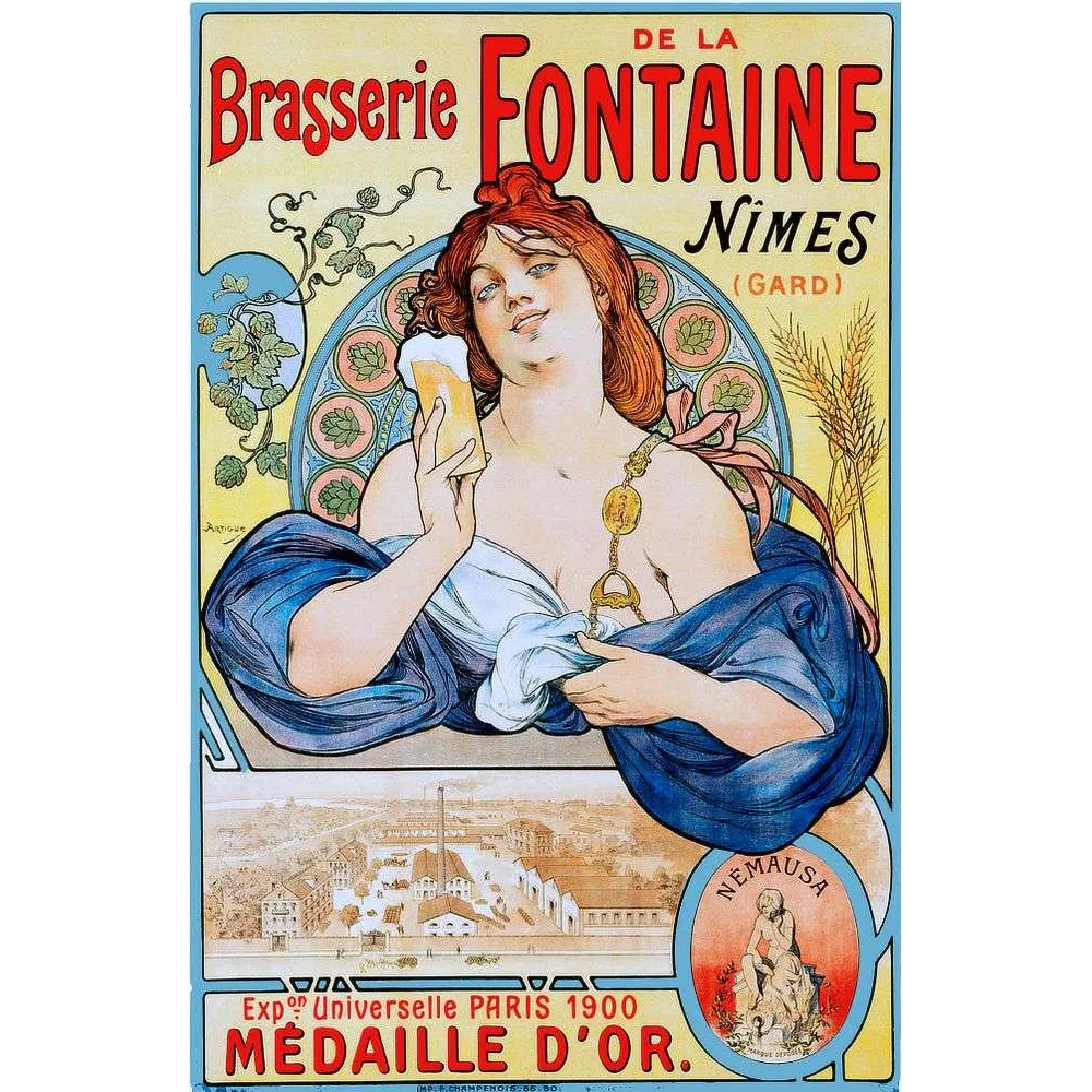 Brasserie Fontaine Nîmes – pub vintage Art Nouveau 1900 Brasserie Fontaine Nîmes – pub vintage Art Nouveau 1900