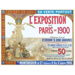 Exposition Paris 1900 – Affiche publication illustrée Montgredien