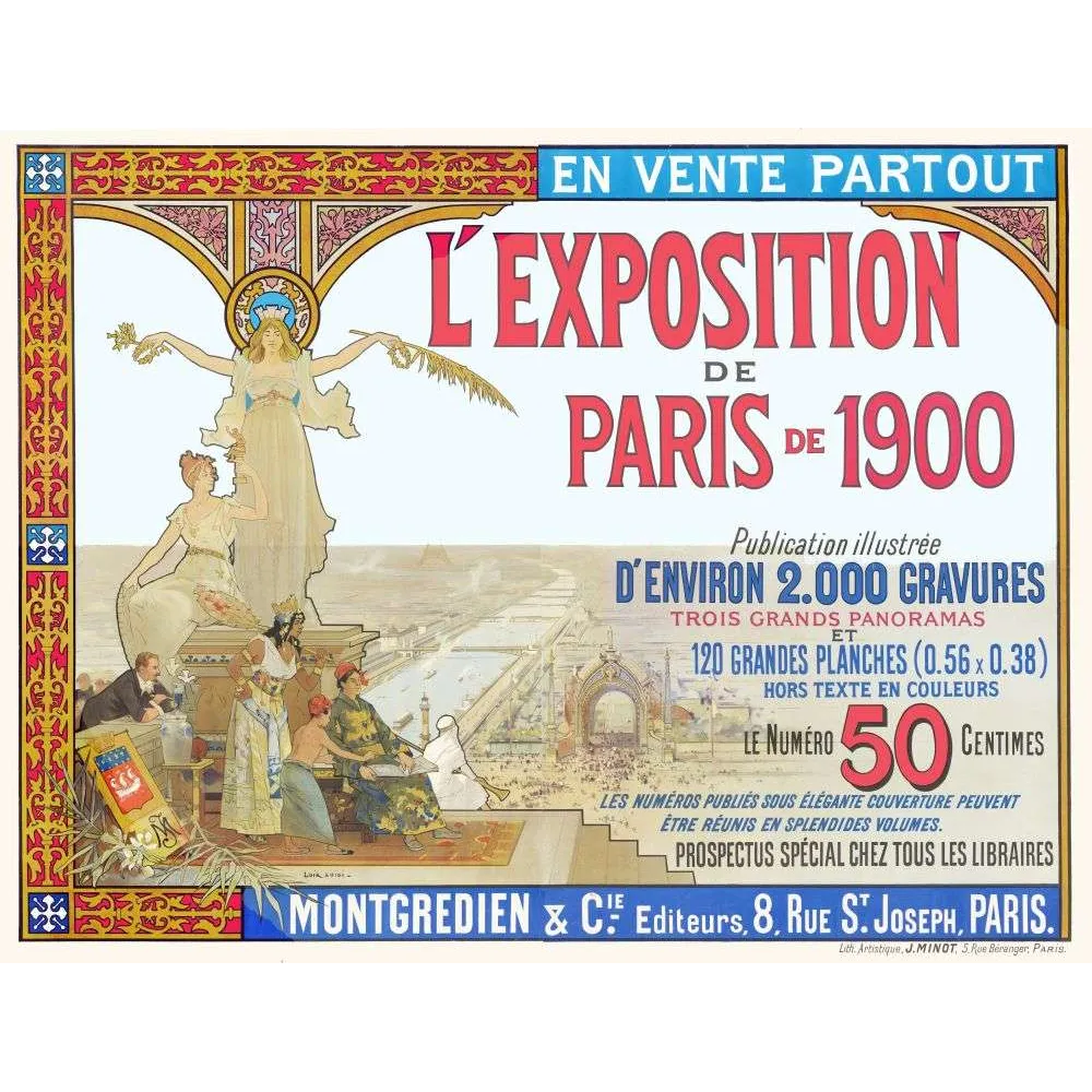 Exposition Paris 1900 – Affiche publication illustrée Montgredien Exposition Paris 1900 – Affiche publication illustrée Montgredien