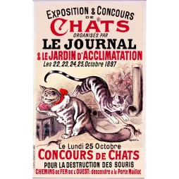 Concours de Chats Paris 1897 – Affiche Le Journal Jardin d'Acclimatation