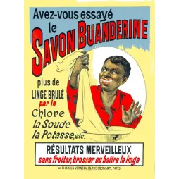 Pub vintage Savon Buanderine – Lessive sans frotter Paris XIXe