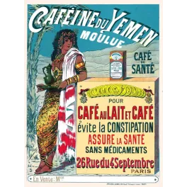Pub vintage Caféine du Yémen – Café santé sans médicaments Paris