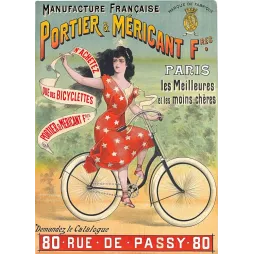 Pub vintage Cycles Portier Méricant – Bicyclettes Paris rue de Passy