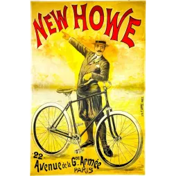 Pub vintage Bicyclette New Howe – Avenue Grande Armée Paris