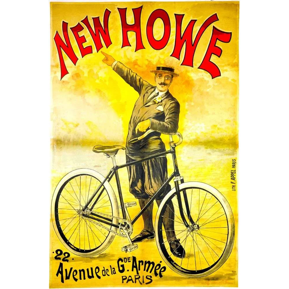 Pub vintage Bicyclette New Howe – Avenue Grande Armée Paris Pub vintage Bicyclette New Howe – Avenue Grande Armée Paris
