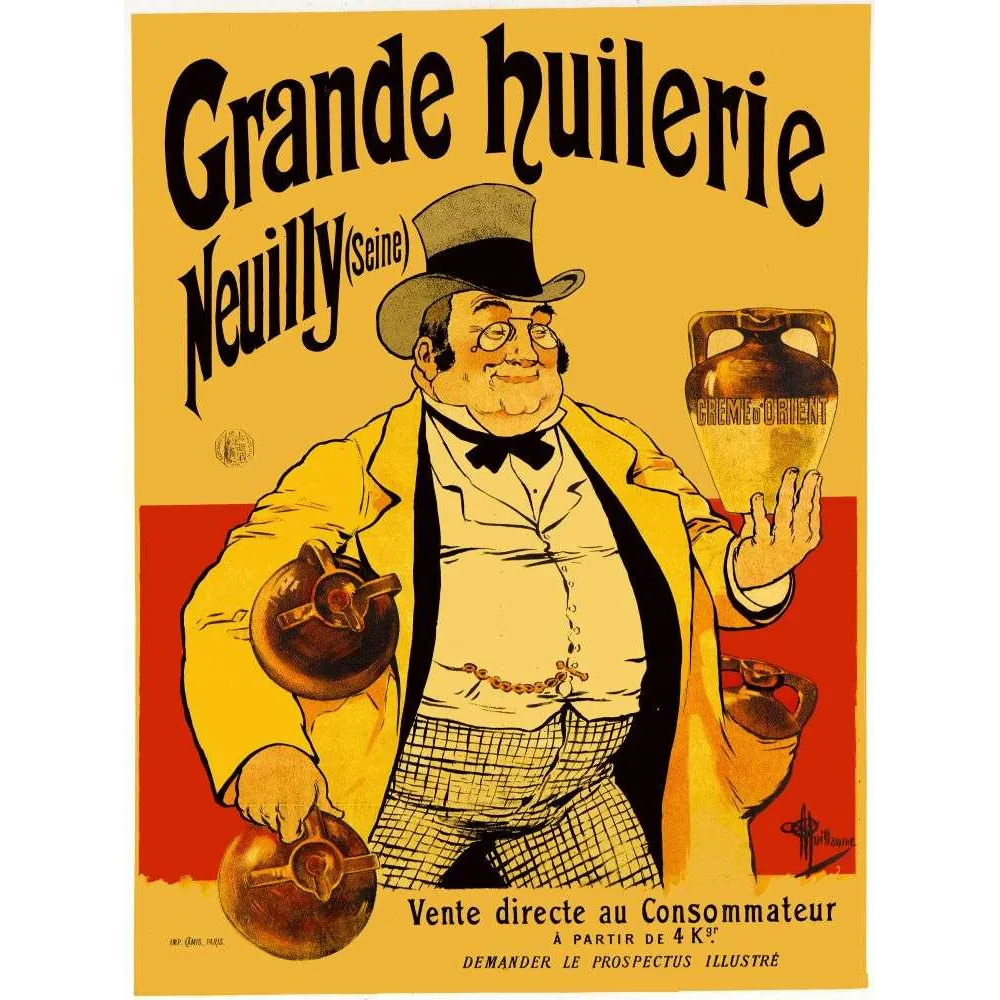 Pub vintage Grande Huilerie Neuilly – Huile Crème d'Orient vente directe Pub vintage Grande Huilerie Neuilly – Huile Crème d'Orient vente directe