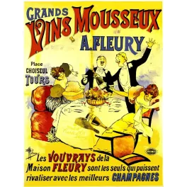 Pub vintage Vins Mousseux Fleury – Vouvray Tours fête champagne