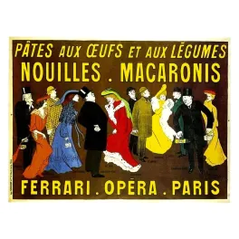 Pub vintage Pâtes Ferrari Opéra Paris – Nouilles macaronis cortège mondain