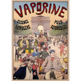 Pub vintage Vaporine Essence Automobile – Paris Arc Triomphe Champs-Élysées
