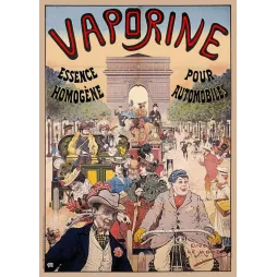 Pub vintage Vaporine Essence Automobile – Paris Arc Triomphe Champs-Élysées