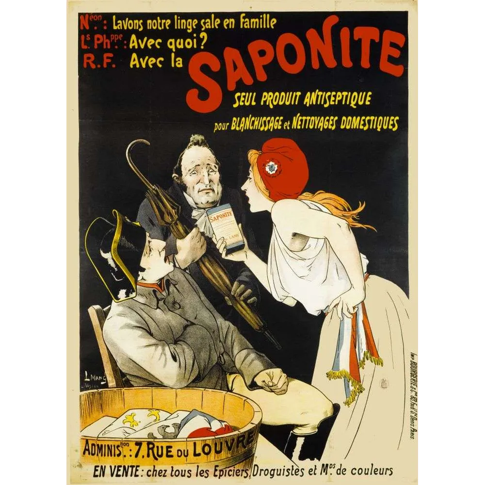 Pub vintage Saponite Lessive Antiseptique – Marianne linge Paris Pub vintage Saponite Lessive Antiseptique – Marianne linge Paris