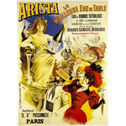 Pub vintage Eau Arista – Source stérilisée meilleure eau de table Paris
