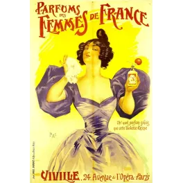 Pub vintage Parfums Femmes de France Viville – Violette-Reine Paris