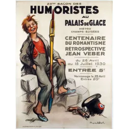 Affiche ancienne 23e Salon Humoristes 1930 – Palais de Glace Paris