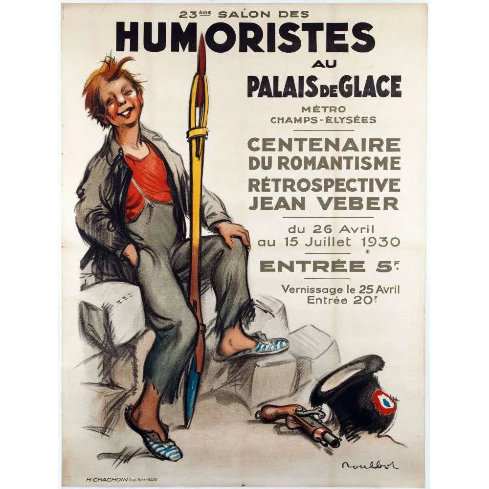 Affiche ancienne 23e Salon Humoristes 1930 – Palais de Glace Paris