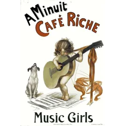 Affiche spectacle Café Riche Music Girls Paris – À Minuit Georges Redon
