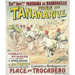 Affiche historique Panorama Madagascar Tananarive Exposition Universelle Paris