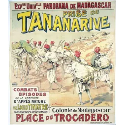 Affiche historique Panorama Madagascar Tananarive Exposition Universelle Paris